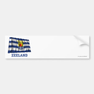 Zeeuwende vlag met naam bumpersticker