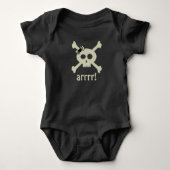 Zeeuwse schat Zeeroversschedel Halloween baby trui Romper (Voorkant)