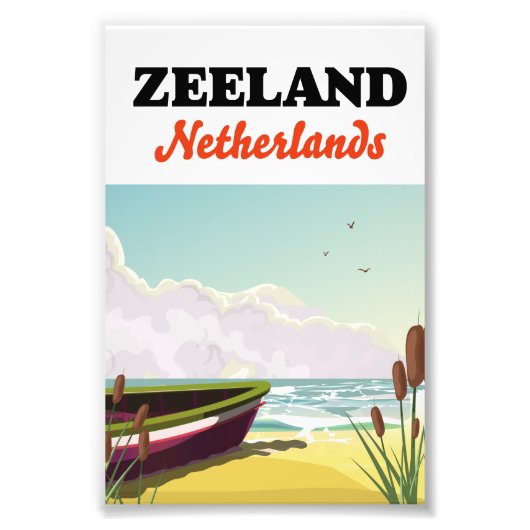 Zeeuwse strandreisposter foto afdruk (Voorkant)