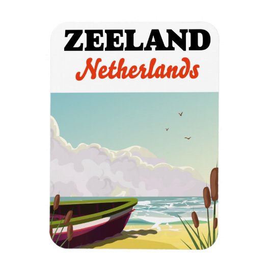 Zeeuwse strandreisposter magneet (Verticaal)