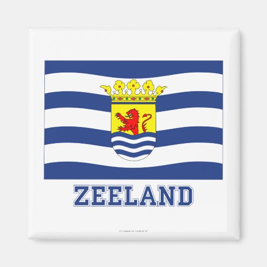 Zeeuwse vlag met naam magneet (Voorkant)