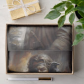 Zeevaarder met raven decoupage tissuepapier (Geschenk)