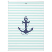 Zeevaart Aqua & het Witte Marineblauwe Anker van Klembord (Achterkant)