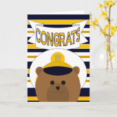 Zeevaart gefeliciteerd! (Mannelijk) Wenskaart Kaart (Gele Bloem)