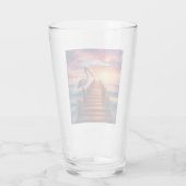 Zeevaart/kust/strand pelikaan zonsondergang glas (Achterkant)
