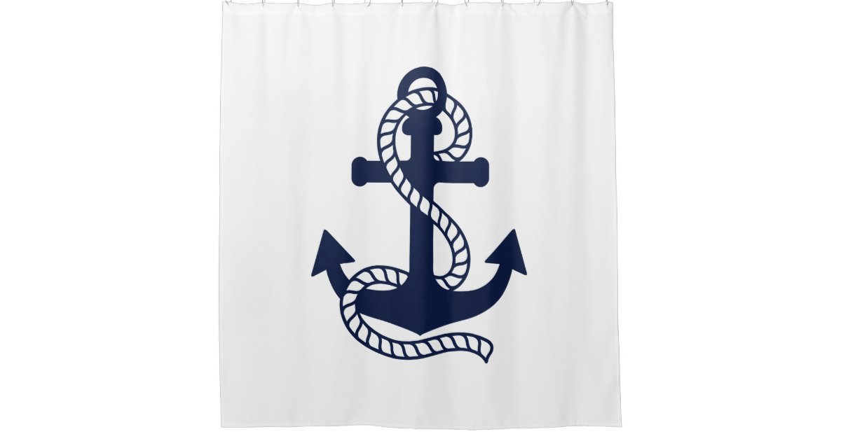 Get Wallpaper Zeevaart Marineblauw Anker Pluk Uw Kleur Douchegordijn Zazzle Nl For iPhone