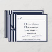 Zeevaart Marineblauw slikt de Keus van het Menu (Voorkant / Achterkant)