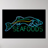 Zeevaart met visneonteken poster (Voorkant)