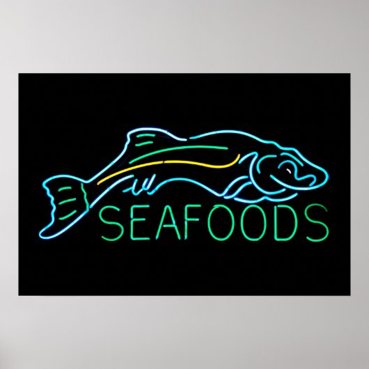 Zeevaart met visneonteken poster (Voorkant)