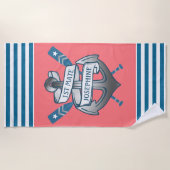 Zeevaart Naam | van de Partner van het Anker 1st Strandlaken (Voorkant)