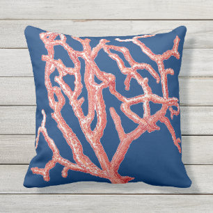 Zeevaart Oceaan Moderne Vintage 2 van het Koraal Buitenkussen