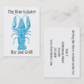 Zeevaart of visthema visitekaartje (Voorkant / Achterkant)