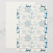 Zeevaart patroon briefpapier (Voorkant / Achterkant)