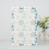 Zeevaart patroon briefpapier (Staand voorkant)