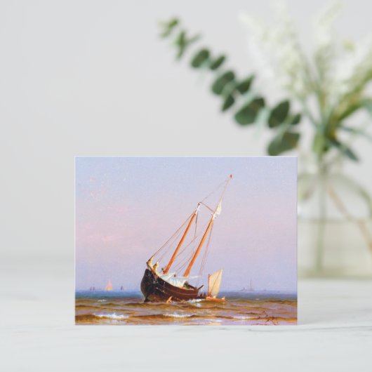 Zeevaart, schip van Alfred Thompson Bricher Briefkaart (Staand voorkant)