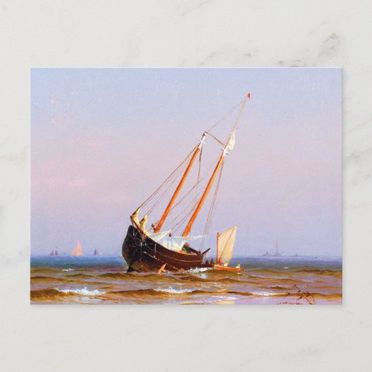 Zeevaart, schip van Alfred Thompson Bricher Briefkaart (Voorkant)
