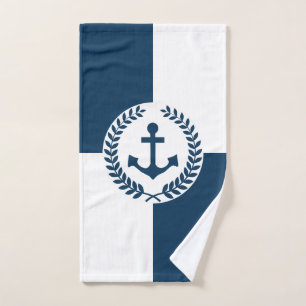 Zeevaart themed ontwerp bad handdoek