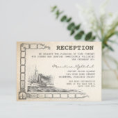 zeevaart vintage boot ontvangst kaarten (Staand voorkant)
