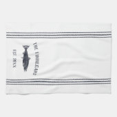 Zeevaart & Witte bijtende vis op maat Theedoek (Horizontaal)