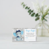 Zeevaartblauwe olifantenkaartje informatiekaartje (Staand voorkant)