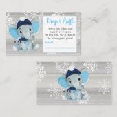 Zeevaartblauwe olifantenkaartje informatiekaartje (Voorkant / Achterkant)