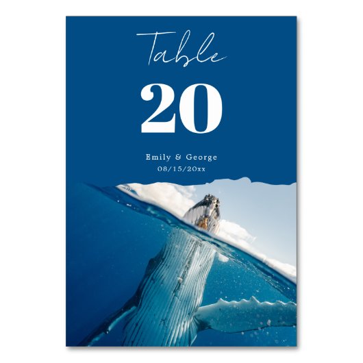 Zeevaartblauwe zeehond Boho Beach Weddenschap Kaart (Voorkant)