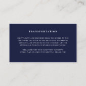 Zeevaartbruin minimalistisch bruiloft informatiekaartje (Voorkant)