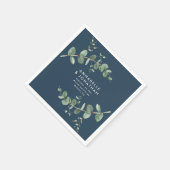 Zeevaartbruine elegant-eucalyptusbladervlechtbruil servet (Hoek)