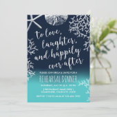 Zeevaartrepetitie met strand Koraalrif Kaart (Staand voorkant)