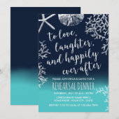 Zeevaartrepetitie met strand Koraalrif Kaart (Voorkant / Achterkant)