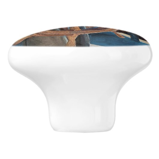 Zeevaartschip Nautical Ocean Keramische Knop (Zijkant)