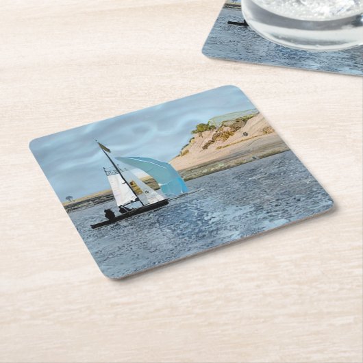 ZEEVAARTUIG KARTONNEN ONDERZETTERS (Schuin)