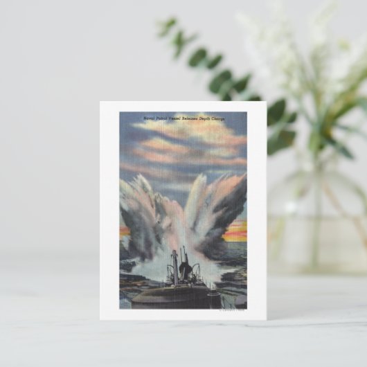 Zeevaartuigen met patrouille brengen degressieve l briefkaart (Staand voorkant)