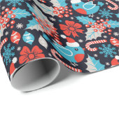 Zeevarende feestvogels en Holly Kerstmis Cadeaupapier (Rol Hoek)