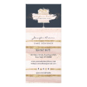 Zeevarende roze bakkerijbakkerij reclamekaart (Achterkant)