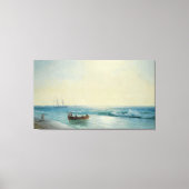 Zeevarenden komen aan wal canvas afdruk (Voorkant)