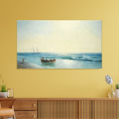Zeevarenden komen aan wal canvas afdruk (Insitu (Woonkamer))