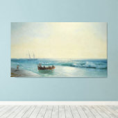 Zeevarenden komen aan wal canvas afdruk (Insitu (Houten vloer))