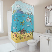 Zeevarenden onder het Zee Nautical Douchegordijn (In situ)