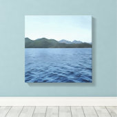 Zeevarenden van de kust van Turquoise Canvas Afdruk (Insitu (Houten vloer))
