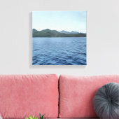 Zeevarenden van de kust van Turquoise Canvas Afdruk (Insitu (Woonkamer))