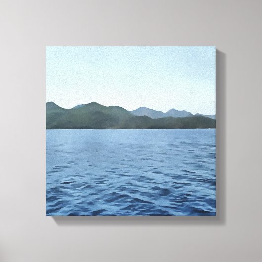 Zeevarenden van de kust van Turquoise Canvas Afdruk (Voorkant)