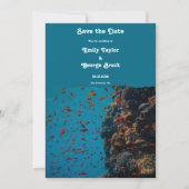 Zeevierrieistoestriffen voor het onderzeese Zee Save The Date (Voorkant)