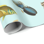  zeevis en Collectie van schaal- en schelpdieren Cadeaupapier (Rol Hoek)