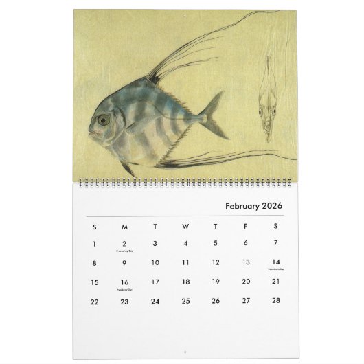  zeevis, oceanen en rivieren kalender (Feb 2026)