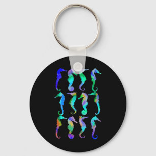 Zeevis Onderwater Aquarium Oceaan Biologie Tie Dye Sleutelhanger