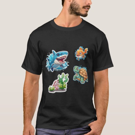 Zeevis schattig t-shirt (Voorkant)