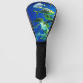 Zeevis van geel met zwarte strepen golfheadcover (Voorkant)