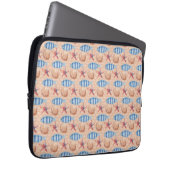 Zeevis Zeester Shell Ocean Pattern Laptop Sleeve (Voorkant Rechts)