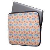 Zeevis Zeester Shell Ocean Pattern Laptop Sleeve (Voorkant Links)